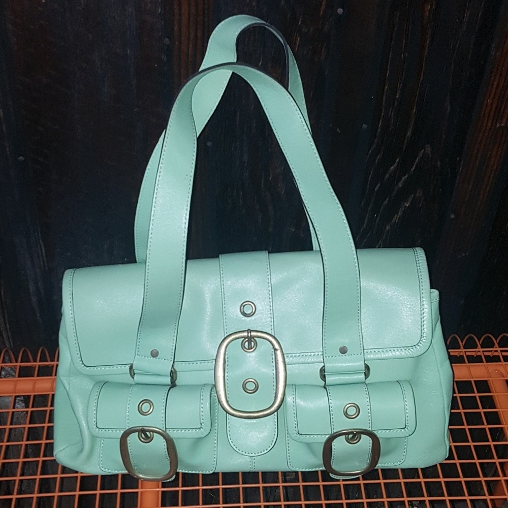 Banana Republic Green Leather Satchel